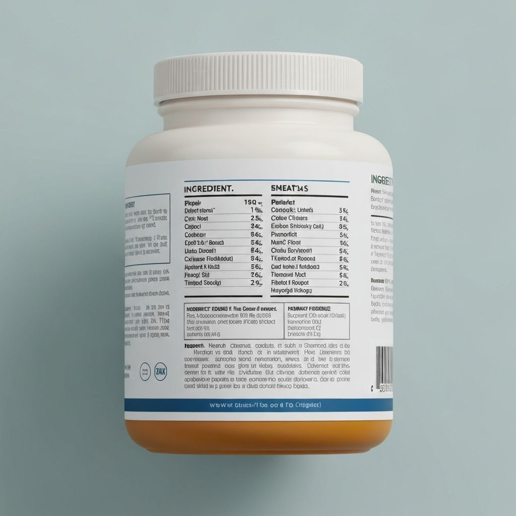 Supplement ingredient information